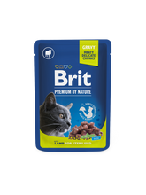 Brit Premium Chunks with Lamb in Gravy for Sterilised Cats Katt 100 g