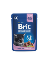 Brit Premium by Nature Vit fisk i sås för kattungar 24 x 100 g