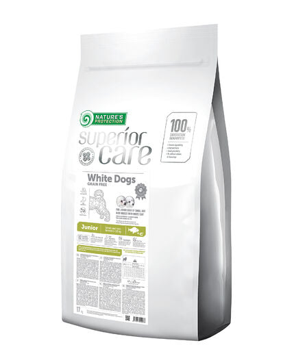 Nature's Protection Superior Care White Dogs Junior Small & Mini Vit fisk 17 kg (Breeder)