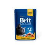 Brit Premium Portionspåsar med Lax och Öring i Sås för katter 100 g