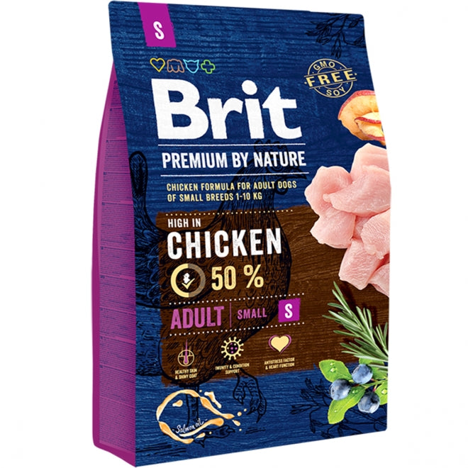 Brit Premium by Nature Adult S 3 kg för hundar