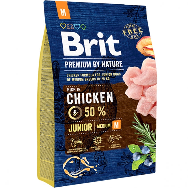 Brit Premium by Nature Junior M 3 kg för hundar