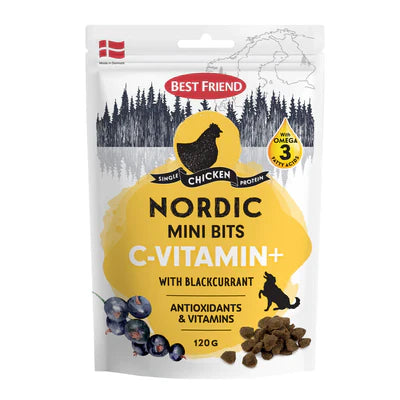 Best Friend Nordic Mini Bits C-Vitamin+ kycklinggodis 120 g för hundar