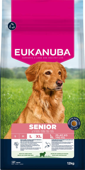 Eukanuba Senior Large Lamb & Rice lamba ja riisiga kuivtoit suurt tõugu eakatele koertele 12 kg