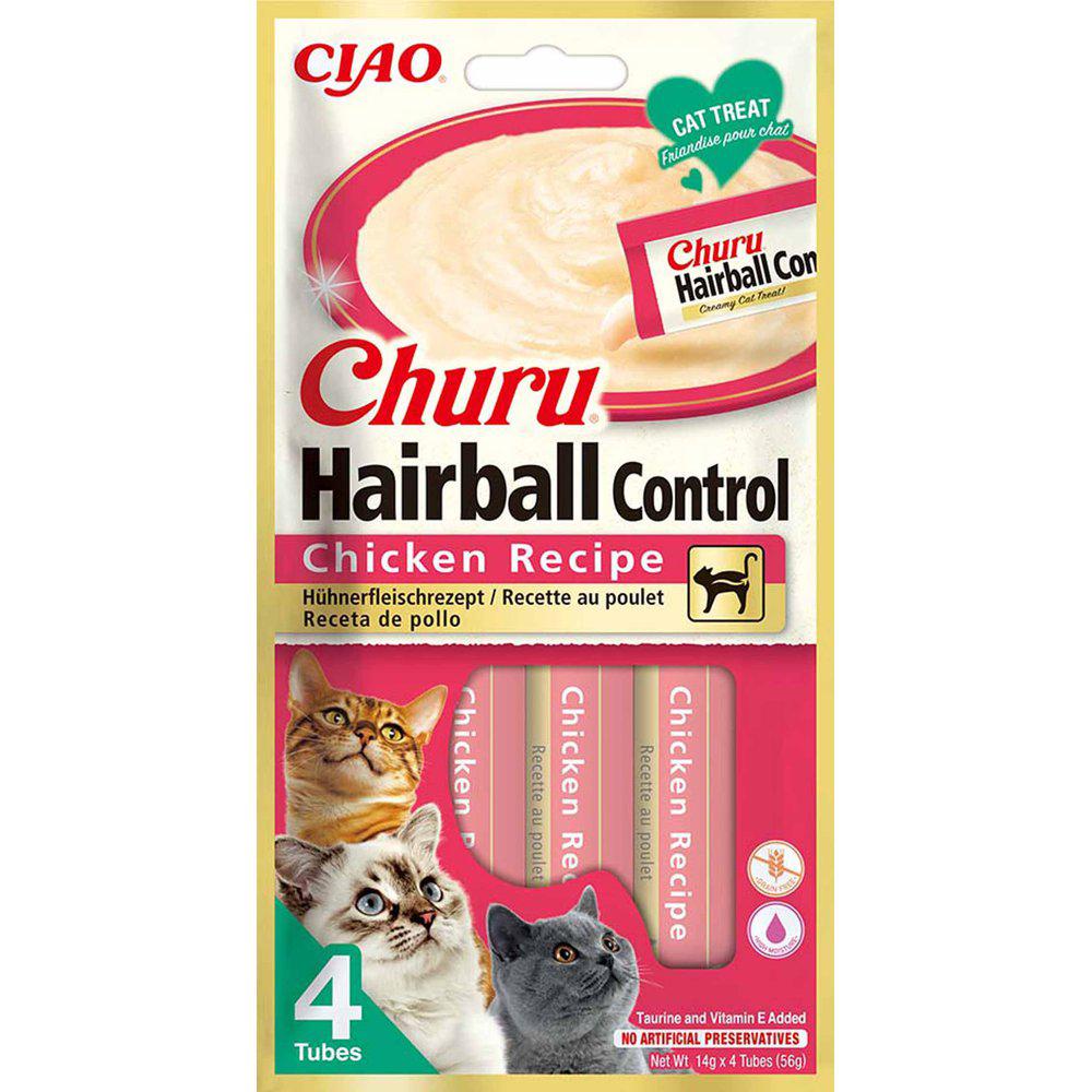 Churu Hairball Control Chicken for Cats 4 x 14 g