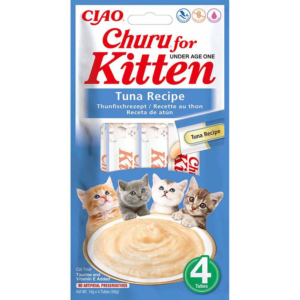Churu Kitten Tuna Puree Treat for Kittens 4 x 14 g
