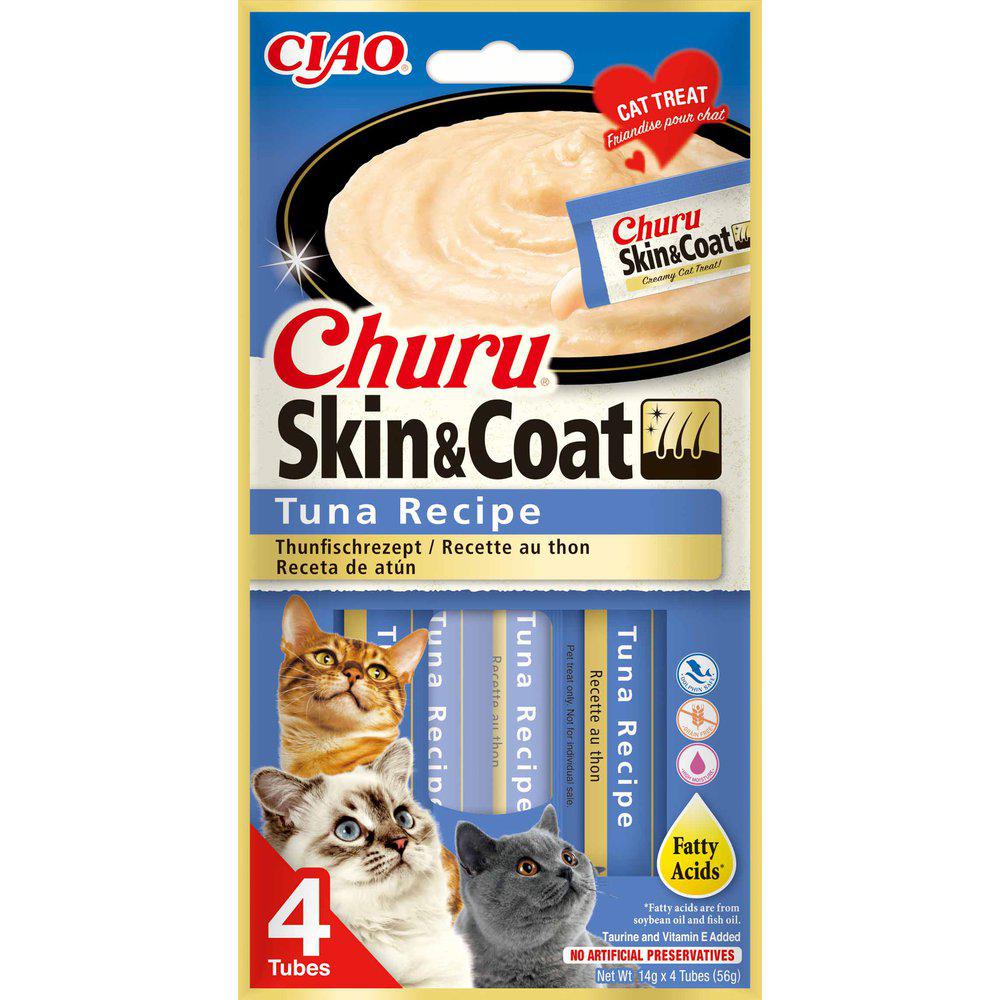 Churu Skin & Coat Tuna Purée for Cats 4 x 14 g