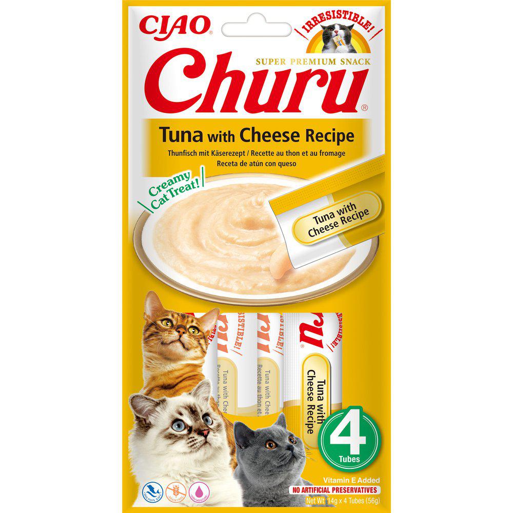 Churu Tonfisk & Ost krämigt godis för katter 4 x 14 g
