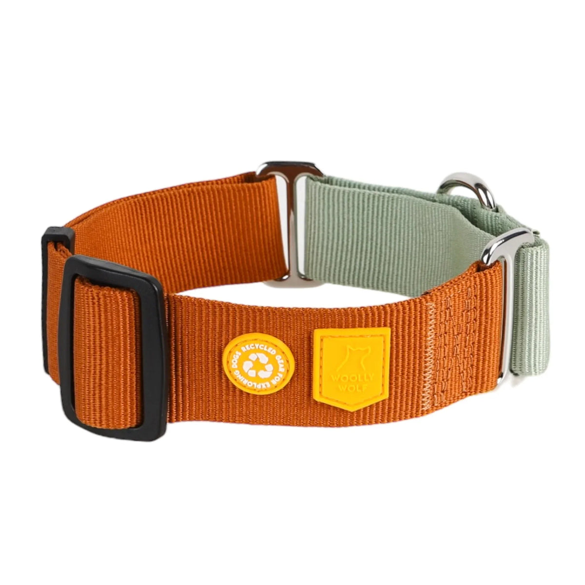 Woolly Wolf Color Block Martingale Hundhalsband