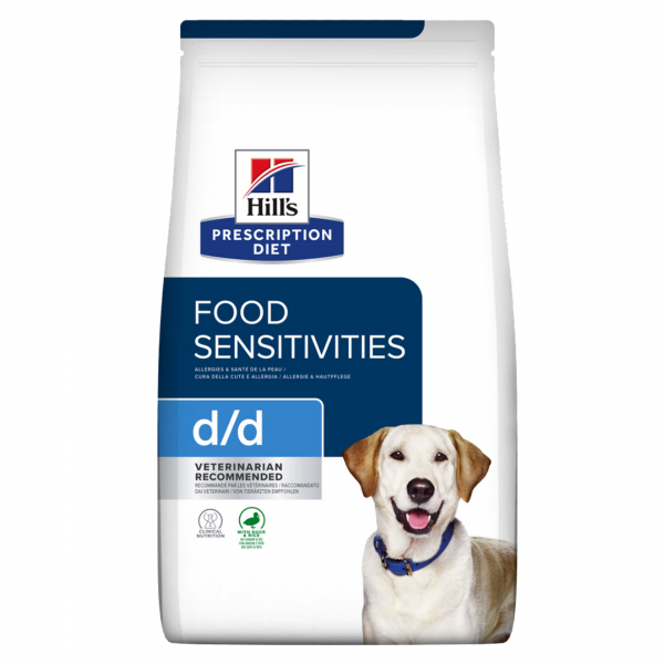 Hill's Prescription Diet d/d Food Sensitivities anka & ris 12 kg för hundar