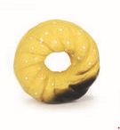 Beeztees latex bakelse donut gul 7,5 cm för hundar