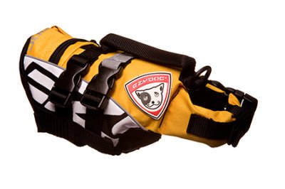 EzyDog Flytväst för hundar - gul storlek MicroXXS under 7 kg