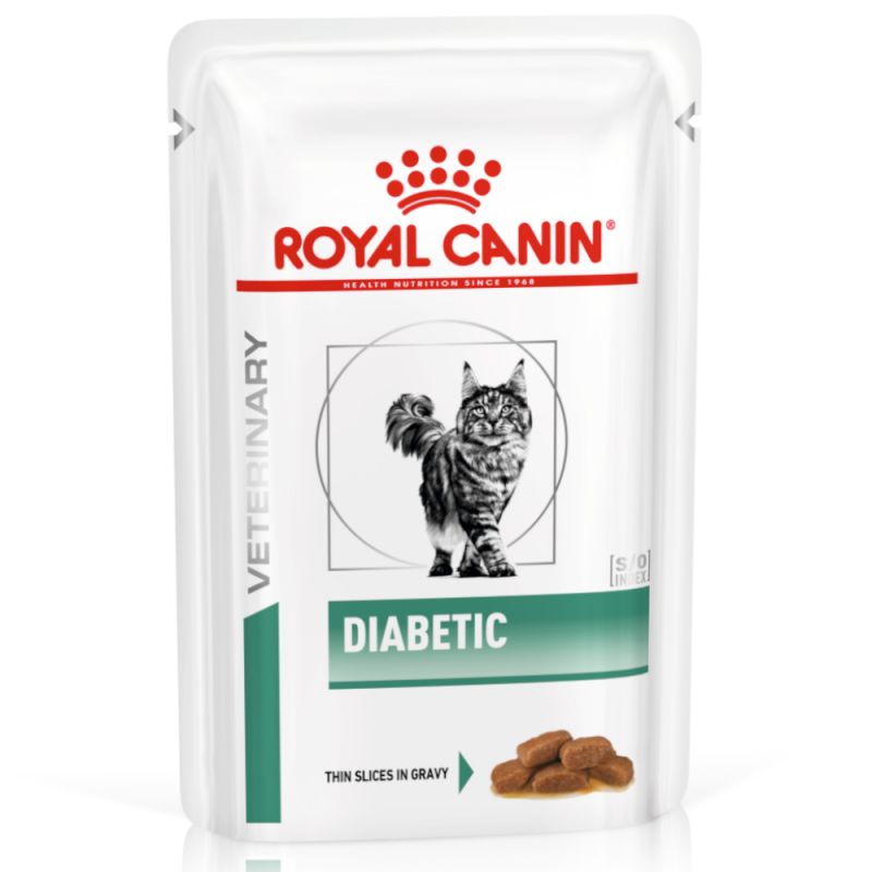 Royal Canin Veterinary Diets Weight Management Diabetic Slices in Gravy våtfoder 85 g för katter