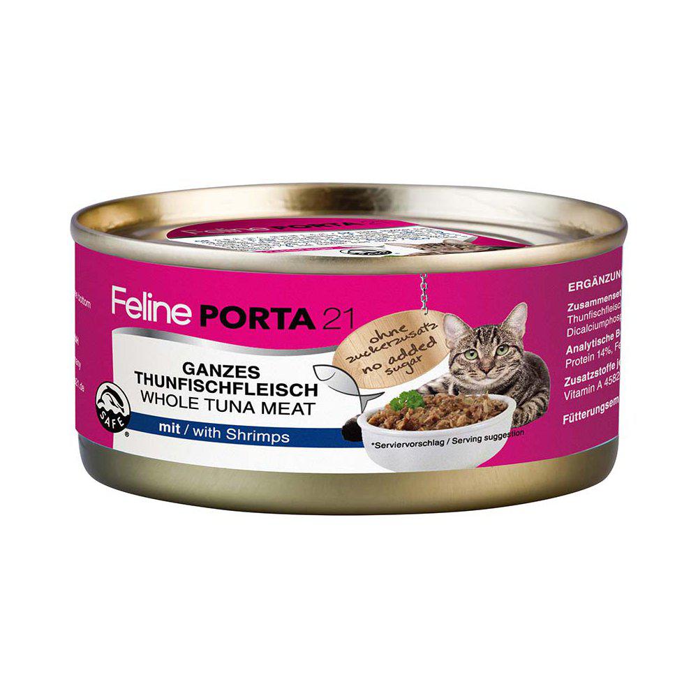 Feline Porta 21 Tonfisk & Räka våtfoder för katter 24 x 156 g