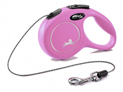 Flexi New Classic rundkoppel XS/8 kg 3 m rosa