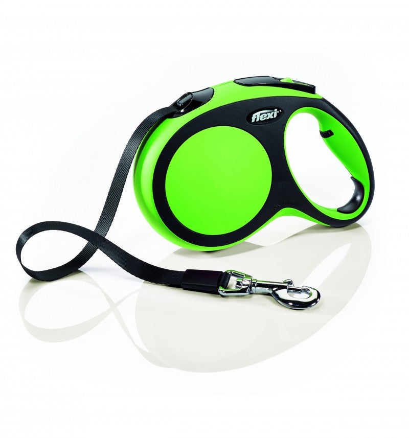 Flexi New Comfort bandkoppel L/60 kg 5 m grön för hundar