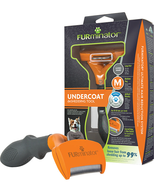 FURminator Undercoat deShedding-verktyg för långhåriga hundar M