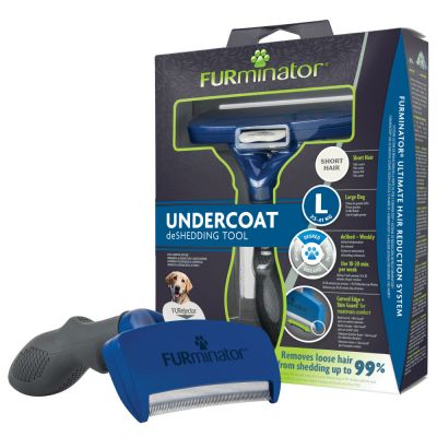 FURminator Undercoat deShedding-verktyg för korthåriga hundar L