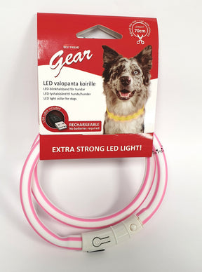 Best Friend Gear LED Light Collar 70 cm Adjustable Yellow