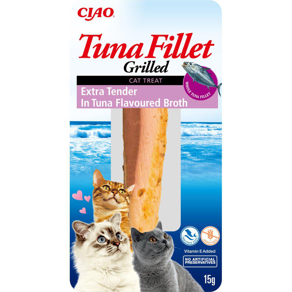 Ciao Grillad Extramör Tonfiskfilé i Tonfiskbuljong för katt 15 g