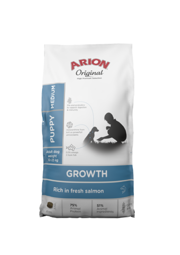 Arion Growth Medium fisk 12 kg för hundar