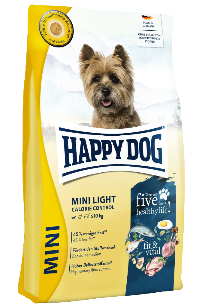 Happy Dog Fit & Vital Mini Light Calorie Control kuivtoit väikest tõugu koertele