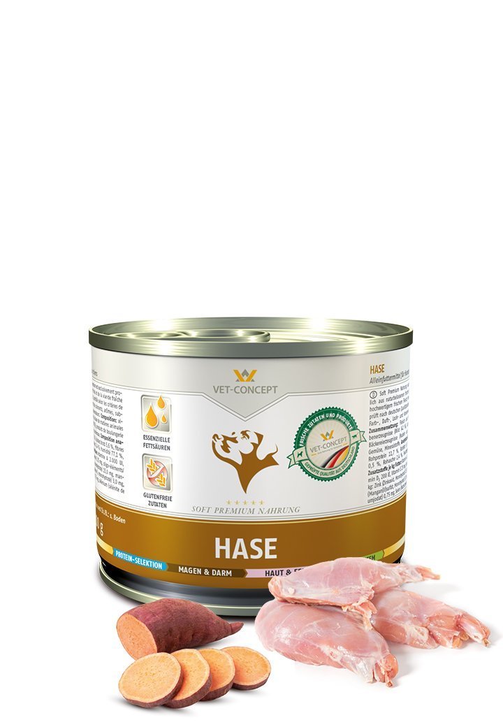 Vet Concept Dog Menu hare 6 x 400 g för hundar