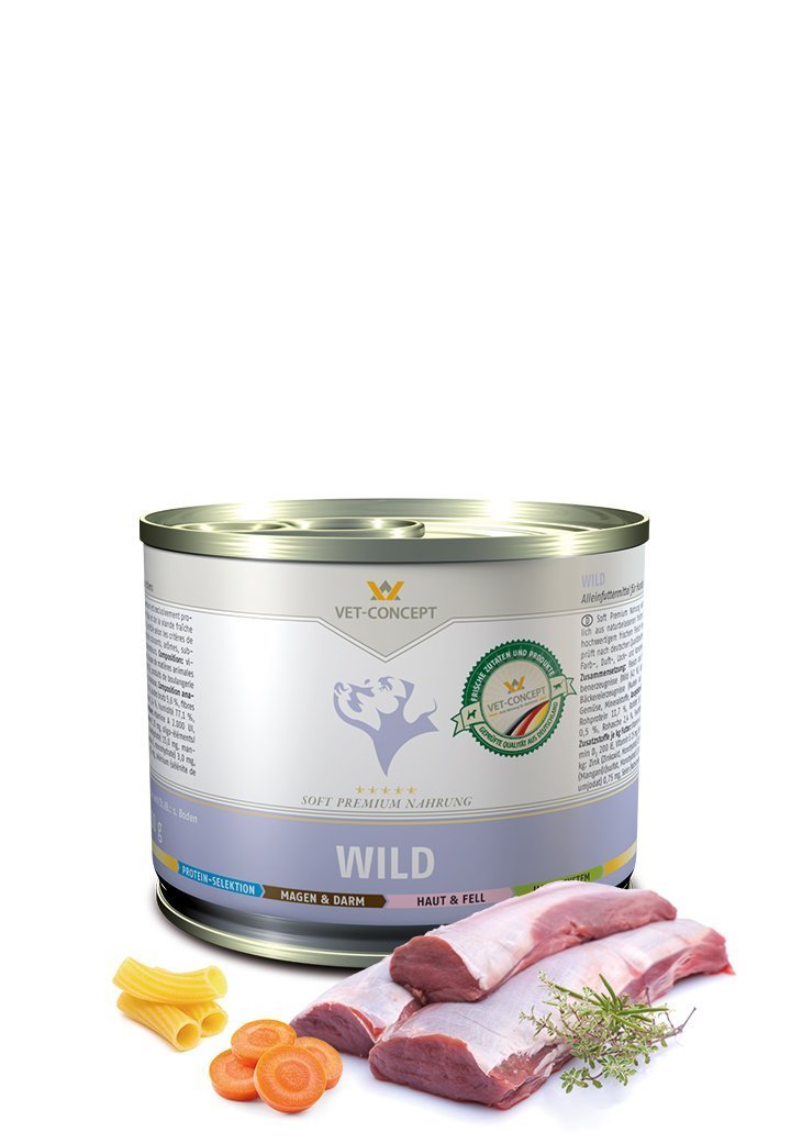 Vet Concept Dog Menu Vilt 6 x 400 g för hundar