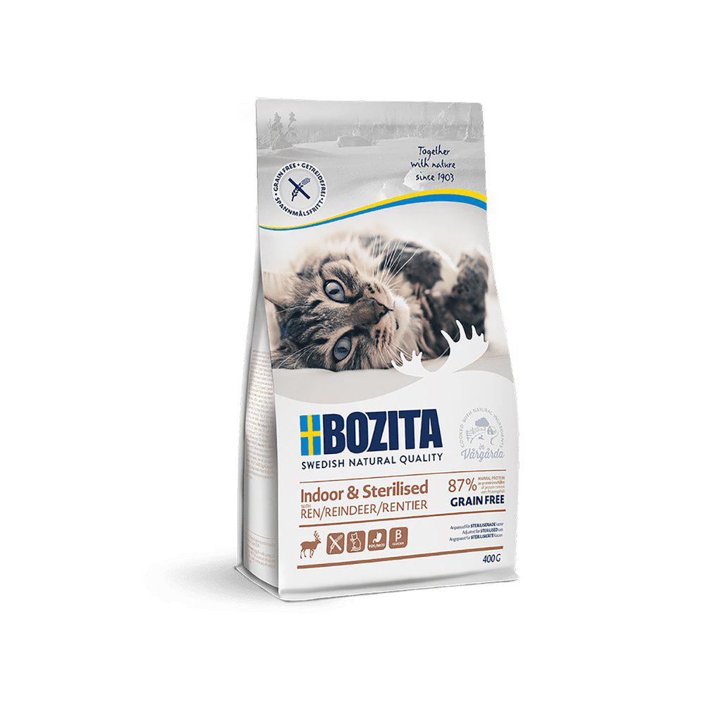 Bozita Indoor & Sterilised Grain Free Reindeer 10 kg för katter
