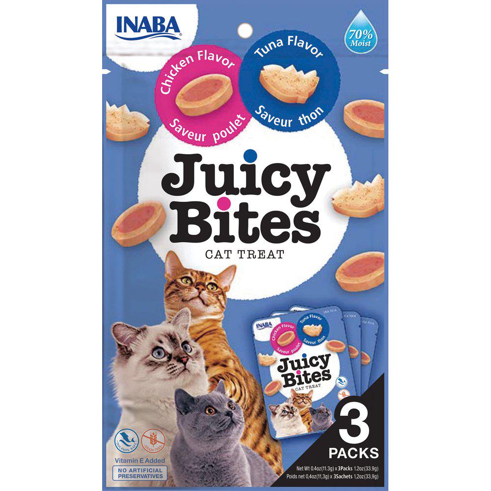 Juicy Bites Kyckling & Tonfisk Kattgodis 3 x 11,3 g för katter