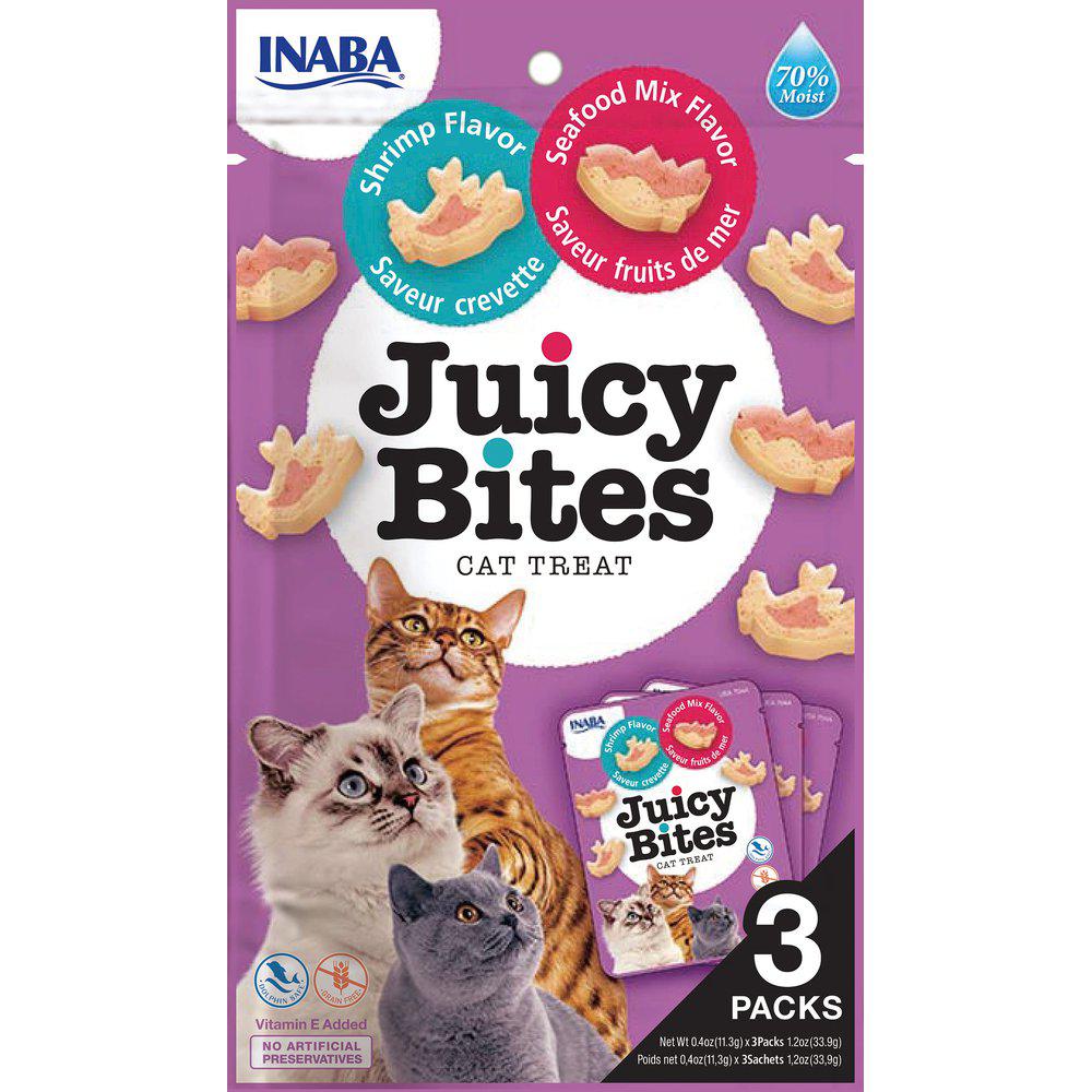 Juicy Bites Räka & Skaldjur Kattgodis 3 x 11,3 g för katter
