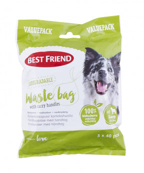 Best Friend Gear bajspåsar L med handtag 3 x 40 st