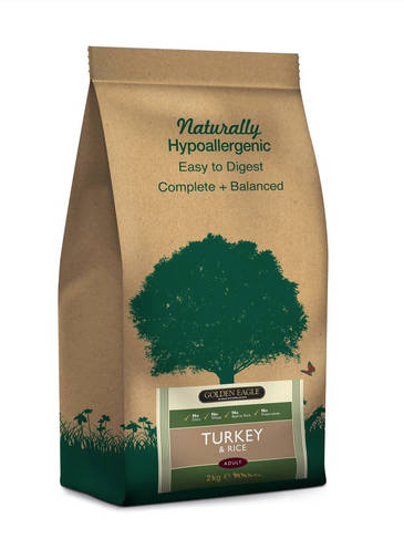 Golden Eagle Naturally Turkey & Rice för hundar 2 kg