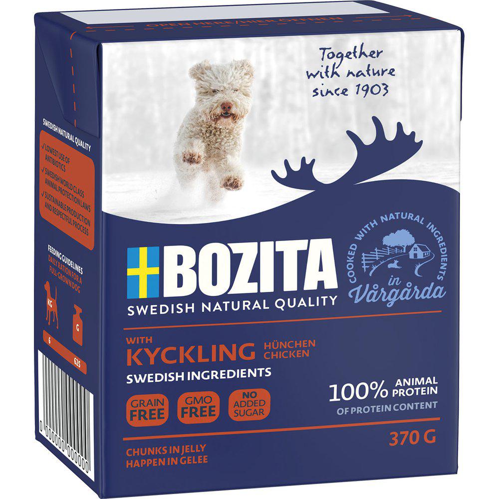 Bozita Kycklingbitar i gelé 370 g för hundar