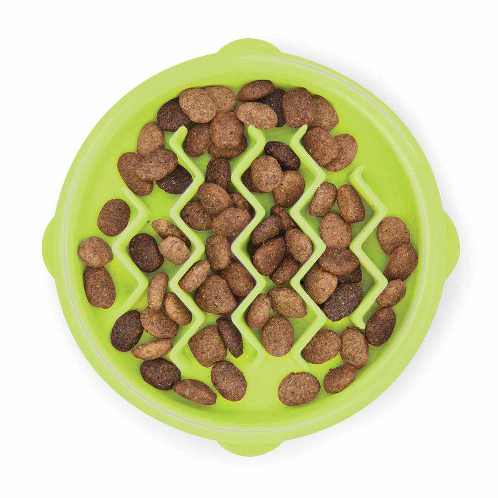 Petstages Kitty Slow Feeder matskål för katter – Grön