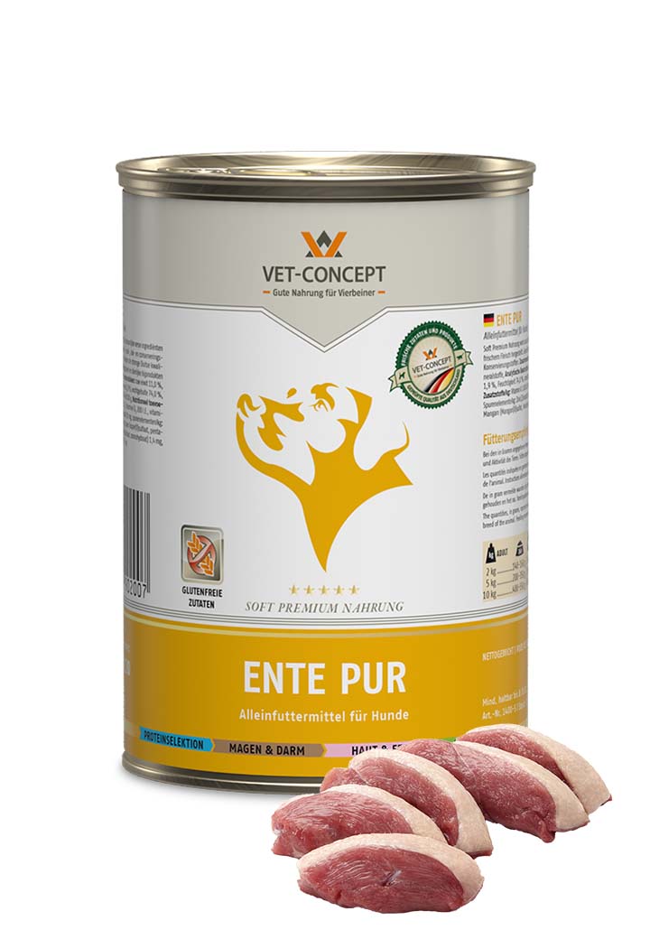 Vet Concept Dog Menu anka 6 x 400 g för hundar