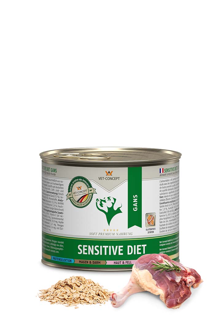 Vet Concept Dog Menu Sensitive Diet Gås 6 x 400 g för hundar