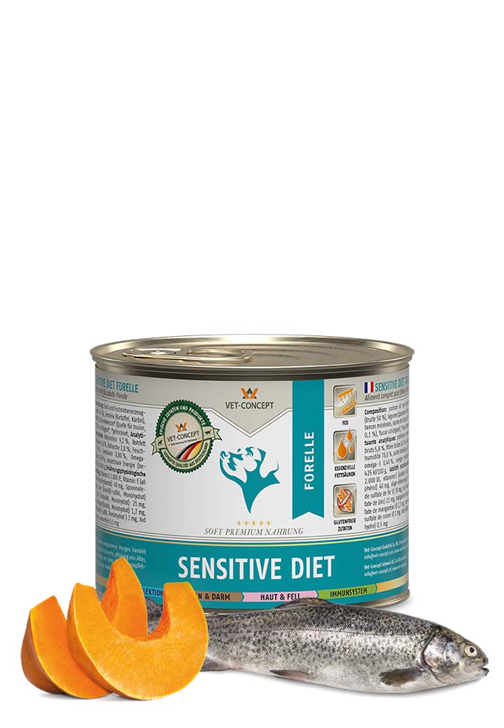 Vet Concept Dog Menu Sensitive Diet Forell 6 x 400 g för hundar
