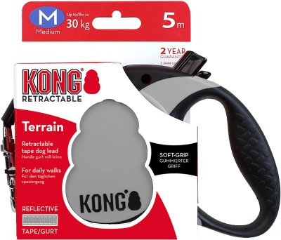 KONG Terrain flexikoppel grå M 5 m band max 30 kg