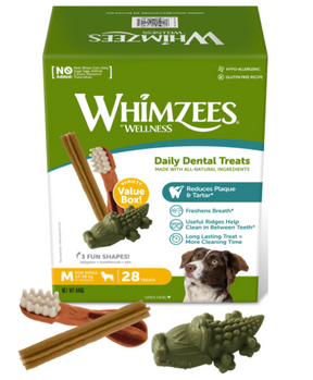 Whimzees Variety Box hambaid puhastavate närimiskontide valik koertele