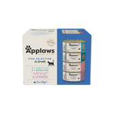 Applaws Adult Wet Cat Food, Multipack Fish Selection in Broth 12 x 70 g