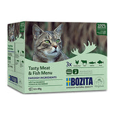 Bozita Tasty Meat & Fish Meny Bitar i Gelé för Katter 12 x 85 g
