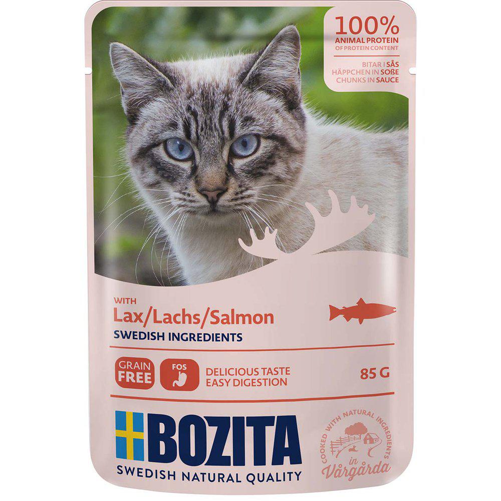 Bozita Salmon in Sauce våtffoder för Katt 12 x 85 g