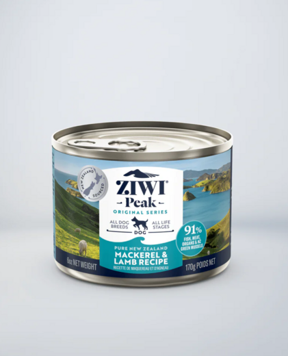 ZiwiPeak Makrill och Lamm för Hundar 12 x 170 g
