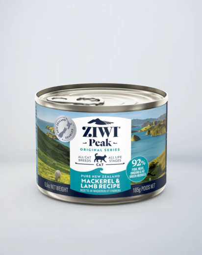 ZiwiPeak Makrill och Lamm för katter 12 x 185g
