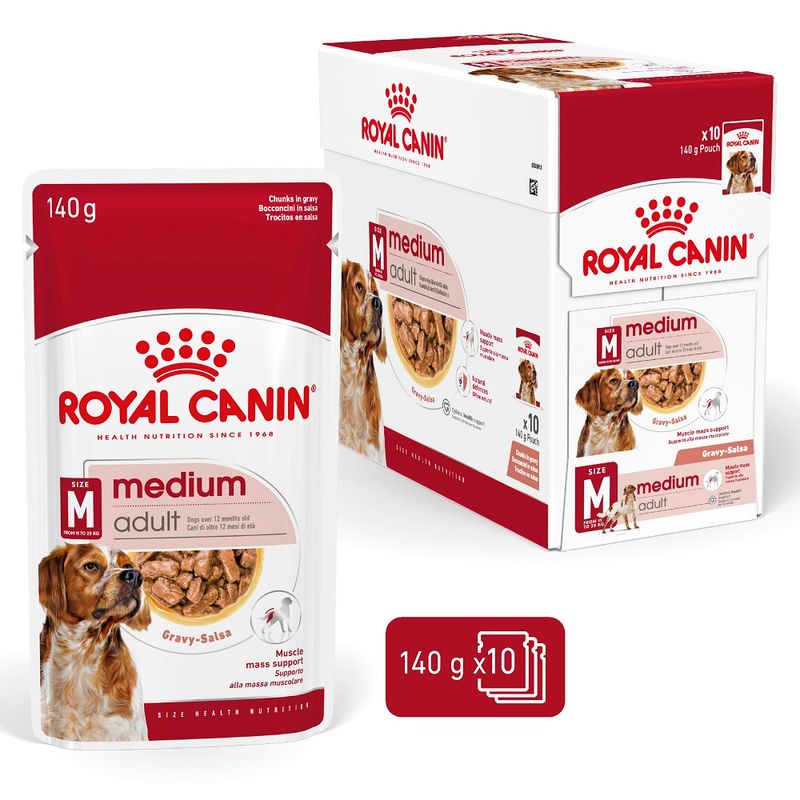 Royal Canin Medium Adult 10 x 140 g för hundar