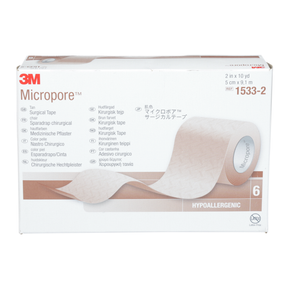 Micropore kirurgtejp brun 5,0 cm x 9,1 m 6 st
