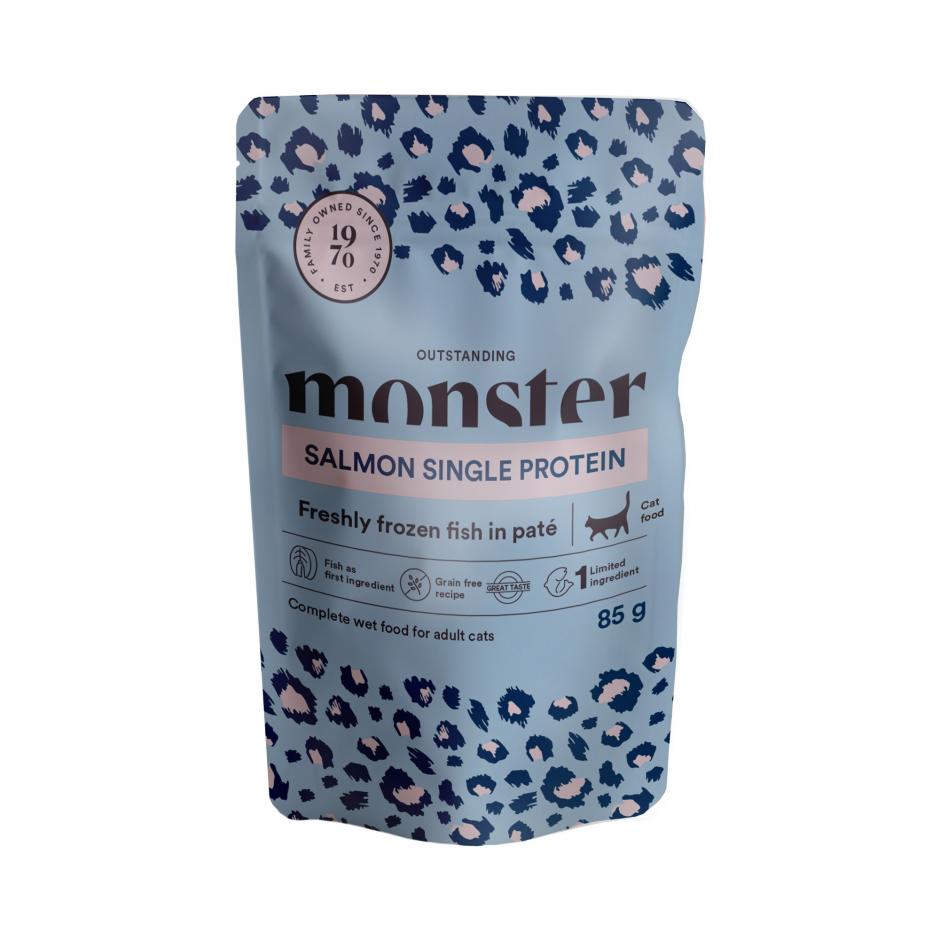 Monster Cat Pouches Adult Salmon 85 g för katter
