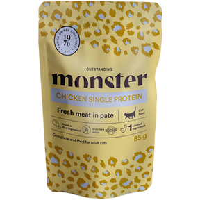 Monster Cat Pouches Adult Chicken 85 g för katter