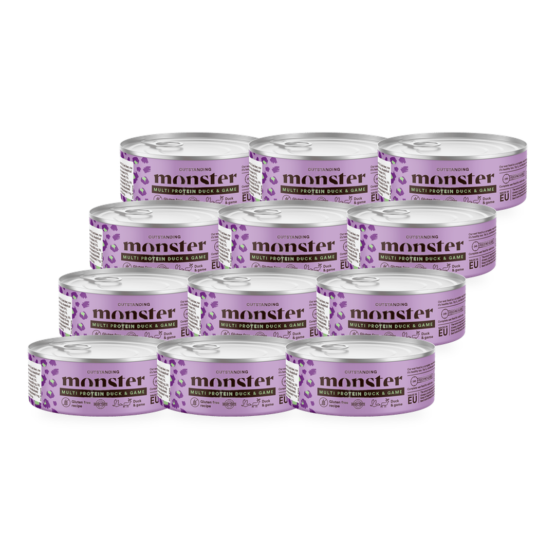 Monster Cat Adult Multi Protein Duck-Game 12 x 100 g